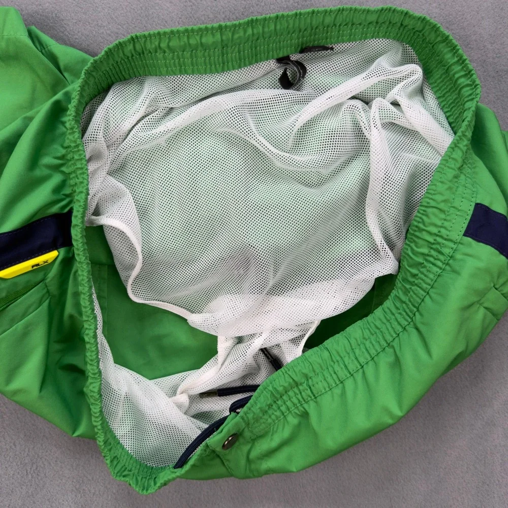 RLX Ralph Lauren Mens XXL Green Navy Blue Optimum Performance Swim Shorts Trunks